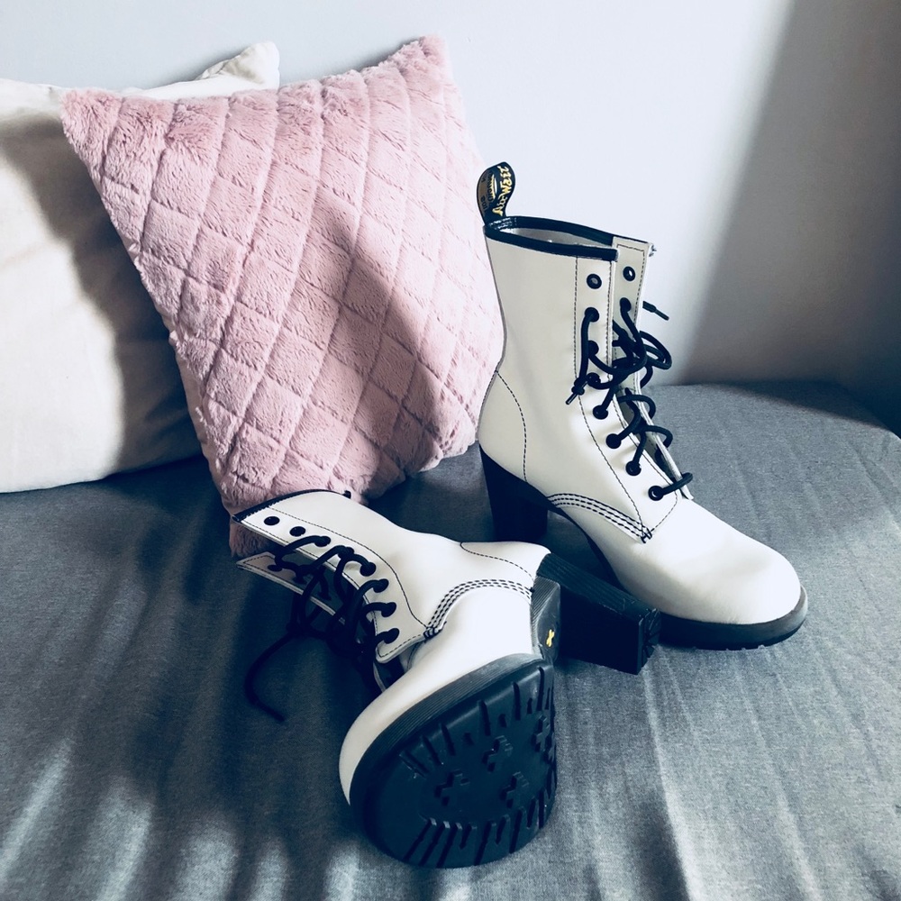 White Doc Martens Heel Darcie